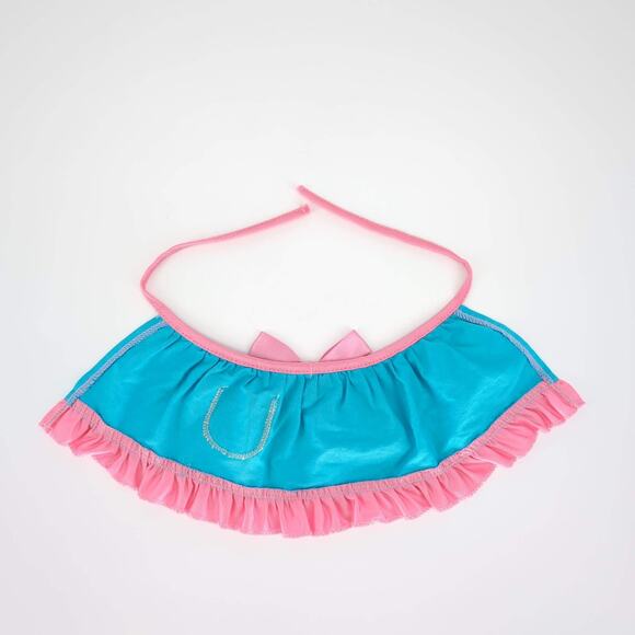 Unbranded Electric Blue & Pink Tie Around Apron with a Pocket for 18" Dolls GUC - Picture 8 of 10